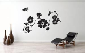 Zidna naljepnica za interijer s motivom jednostavnog cvijeća 50 x 100 cm
