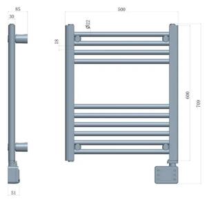 Adler AD7823 – Električni kupaonski radijator (ljestve) s LED zaslonom