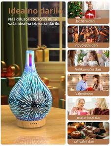 Anjou 3D Fireworks ADA022 difuzor eteričnih ulja s efektom “vatrometa