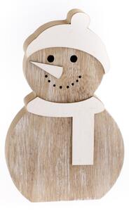 Drveni ukras snjegović Dakls, visina 14,2 cm