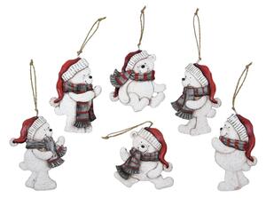 Set od 6 božićnih ukrasa s Ego Dekor medvjedićima