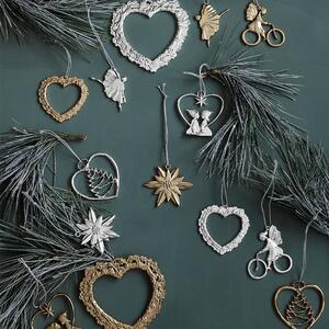 Viseći božićni ukras u srebrnoj boji Kähler Design