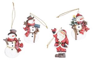 Set od 4 božićnih ukrasa s Djedom Mrazom Ego Dekor