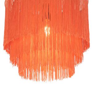 Orijentalna stropna svjetiljka zlatno ružičasta sjena s resama - Franxa