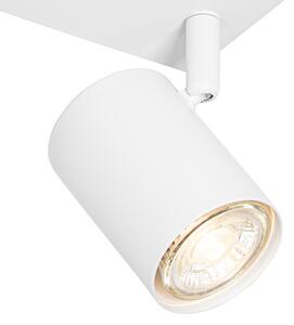 Moderna stropna svjetiljka bijela 3 svjetla podesiva pravokutna - Jeana