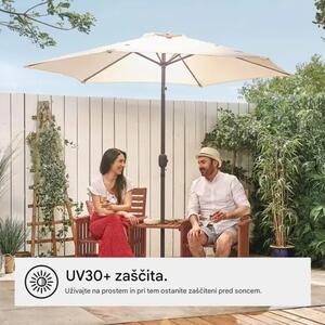 VonHaus 2522062- suncobran promjera 2,7 m s funkcijom nagiba u boji slonovače/bež (Ivory)