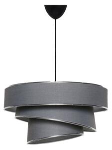 Antracitno siva/u srebrnoj boji viseća svjetiljka s tekstilnim sjenilom ø 40 cm Couper – Opviq lights
