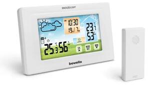 Bewello BW2070 Digitalna Meteorološka Stanica – Bežični Termometar, Higrometar & Sat s Alarmom
