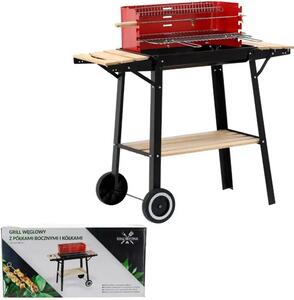 WinningStar DA01149 Veliki Mobilni Vrtni Roštilj s Kotačima – 93 x 42 cm Površina