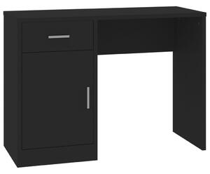 VidaXL Radni stol s ladicom i ormarićem crni 100 x 40 x 73 cm drveni