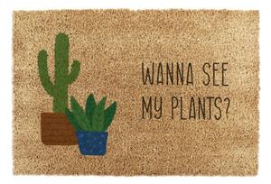 Otirač od kokosovih vlakana 40x60 cm Wanna See My Plants – Artsy Doormats