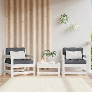 VidaXL Vrtne stolice s jastucima 2 kom bijele od masivne borovine
