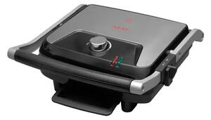 AKAI AGR-246 Toster i Kućni Roštilj s Preklopnom Pločom, 2000W – Inox (Boja Čelika)