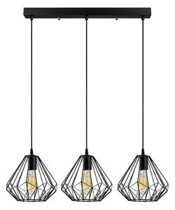 Crna viseća svjetiljka s metalnim sjenilom Diamond – Opviq lights