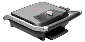 AKAI AGR-246 Toster i Kućni Roštilj s Preklopnom Pločom, 2000W – Inox (Boja Čelika)