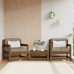 VidaXL Vrtne stolice s jastucima 2 kom boja meda od masivne borovine