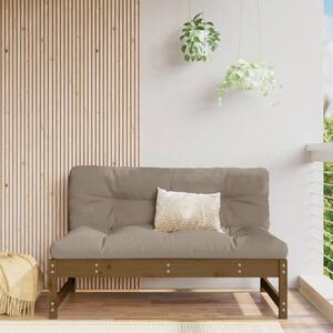 VidaXL Srednja sofa boja meda 120x80 cm od masivne borovine