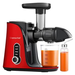 AMZCHEF GM3001-RD spori sokovnik – 150 W, crveni, hladno prešanje, tiho