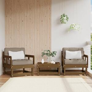 VidaXL Vrtne stolice s jastucima 2 kom boja meda od masivne borovine