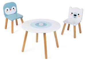 Janod Drveni stol i 2 stolice - medo i pingvin