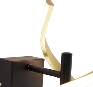 Zidna svjetiljka zlatna s LED 3-stupanjskim prigušivanjem u Kelvin - Henk