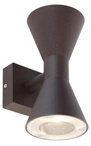 Moderna zidna lampa hrđavo smeđa 2 svjetla - Rolf