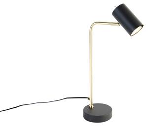 Moderna stolna lampa crna sa zlatom - Beata