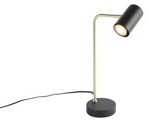 Moderna stolna lampa crna sa zlatom - Beata