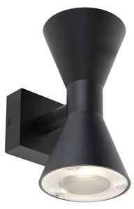 Moderna zidna lampa crna 2-light - Rolf