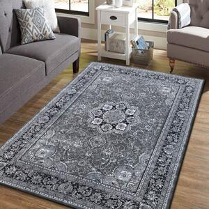 Sivi tepih s uzorkom mandale Širina: 160 cm | Duljina: 220 cm
