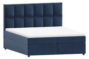 Tamno plavi boxspring krevet s prostorom za odlaganje 160x200 cm Flip – Ropez