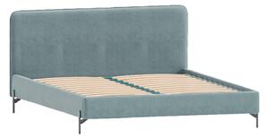 Svijetlo plavi tapecirani bračni krevet s podnicom 180x200 cm Barker – Ropez