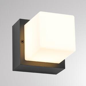 Molto Luce Vanjska LED zidna svjetiljka FYNN-O, antracit, 11 cm, IP65, CCT, Crno, Aluminij