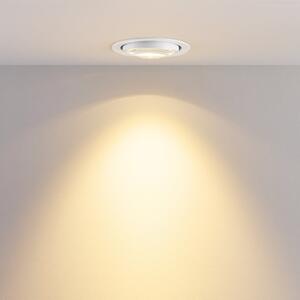 Molto Luce MAG MINI LED ugradbena stropna svjetiljka, bijela, Ø 10 cm, CCT 18 V, Bijela, Dnevni boravak/blagovaonica, Aluminij, Okrugla ugradna svjetla