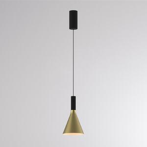 Molto Luce LORA I LED viseća svjetiljka, mesing, Ø 15 cm, dimabilna, 40°, CCT, prigušiva, Zlato / mjed, Dnevni boravak/blagovaonica, Metal