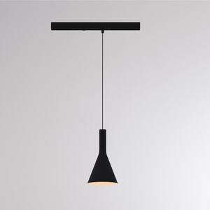 Molto Luce LORA I LED trakasti viseći luster, crni, Ø 15 cm, 40 ° CCT, 3-fazni, Crno, Dnevni boravak/blagovaonica, Metal, Željeznički sustav