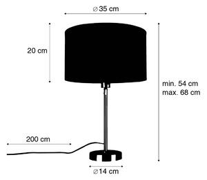 Stolna lampa crna podesiva sa sjenilom svijetlo siva 35 cm - Parte