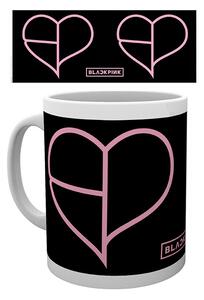 Šalice Black Pink - Heart Icon