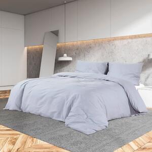VidaXL Set posteljine za poplun sivi 140 x 200 cm pamučni