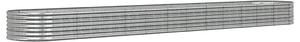 VidaXL Povišena vrtna gredica od čelika 512x80x36 cm srebrna