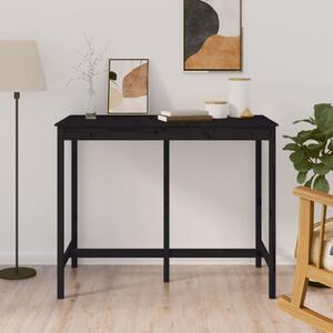 VidaXL Barski stol crni 140 x 80 x 110 cm od masivne borovine