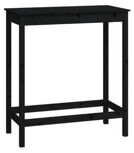 VidaXL Barski stol crni 100 x 50 x 110 cm od masivne borovine