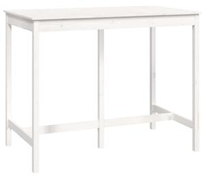 VidaXL Barski stol bijeli 140 x 80 x 110 cm od masivne borovine