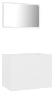 VidaXL 2-dijelni set kupaonskog namještaja od iverice bijeli