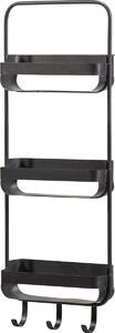 Metalna polica za kupaonicu RAKKA 81x31 cm, crna s patinom