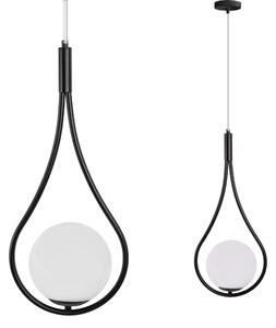 GLASS SPHERE SPIRAL PENDANT LAMP G111-1W JUODA E27