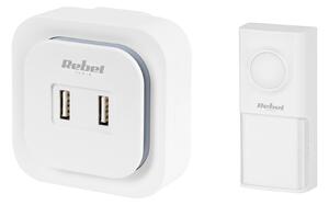 230V bežično elektroničko zvono 36 melodija do 150m 2x USB 2A