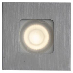 Set od 6 modernih ugradbenih reflektora boje metala kvadratnih IP44 - Qure