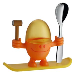 Žuto narančasti stalak za jaje sa žlicom WMF Cromargan® Mc Egg
