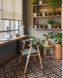 Vrtna stolica od drveta eukaliptusa sa zelenim užetom Kave Home Majela